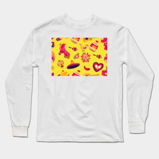 Cinco De Ma-Yo Birthday: Cute Colorful Mexican Party Pattern Design Art Long Sleeve T-Shirt